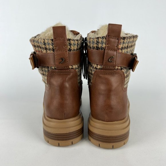 Circus Sam Edelman Womens Gretchen Brown Shearling Hiker Boot Fuzzy size 10 - Picture 4 of 15